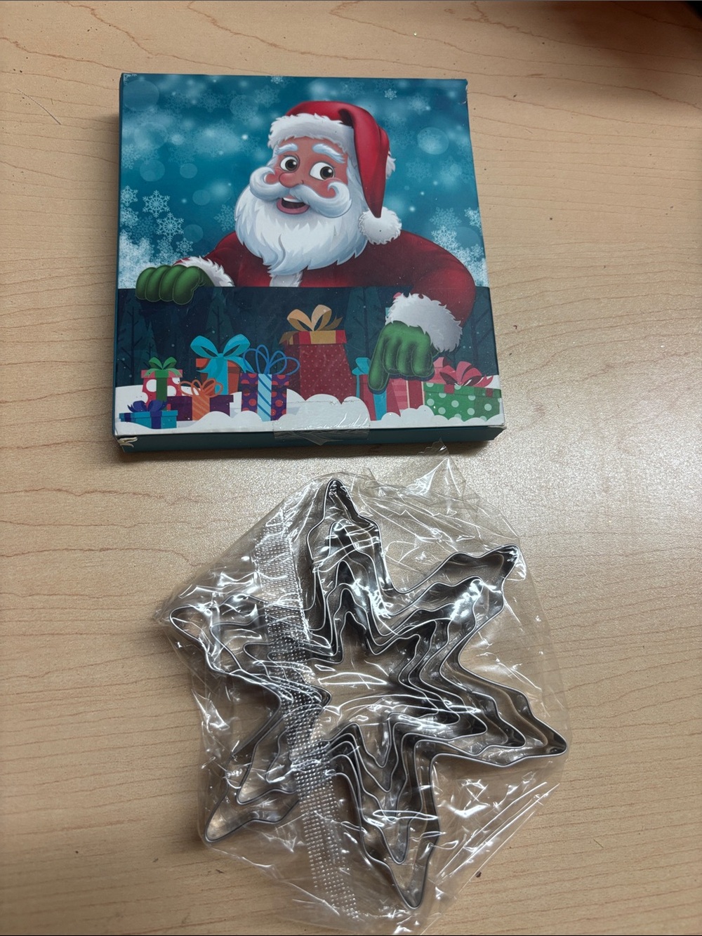 5 Christmas Snowflake Cookie Cutter Set - Silver Stainless Steel
